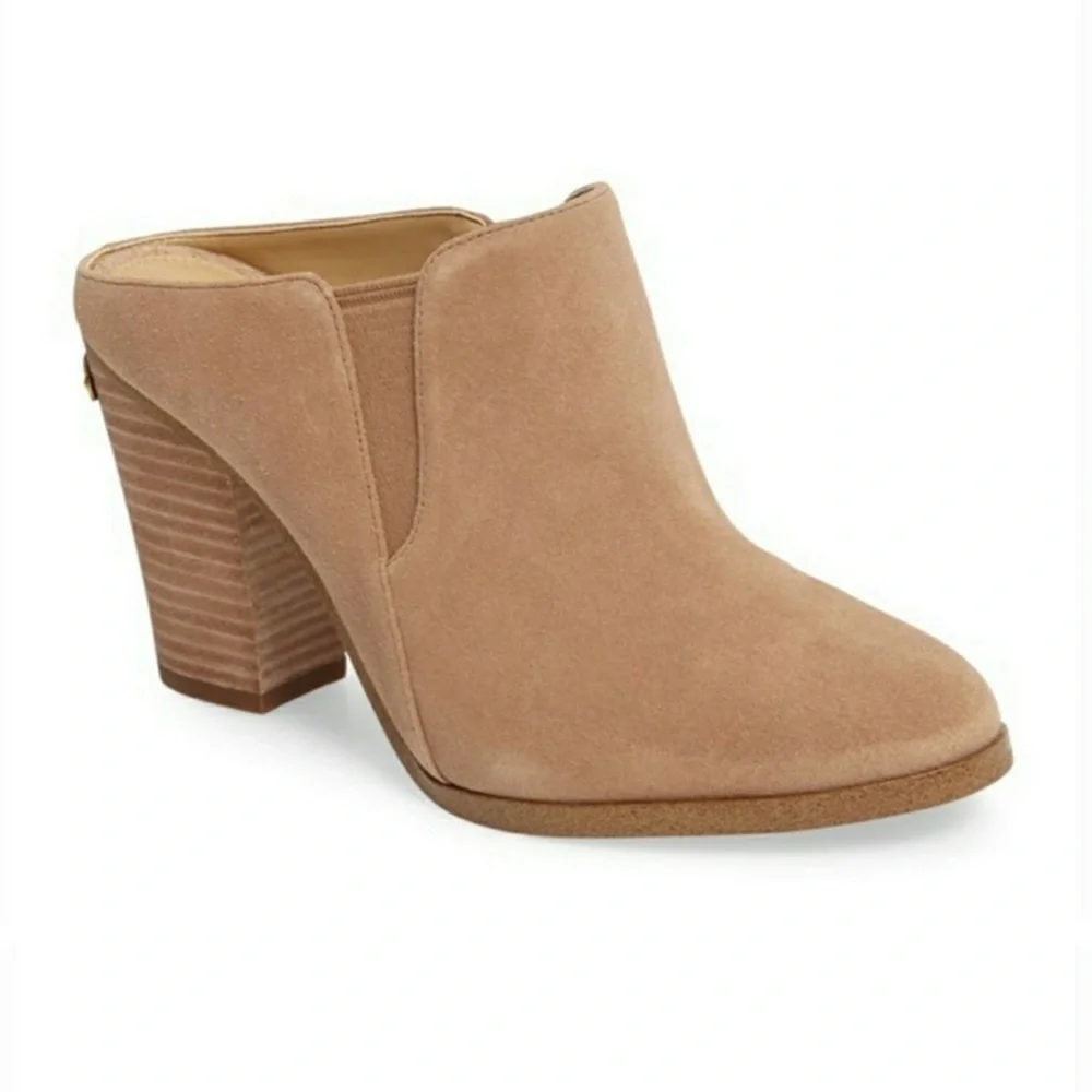 Micheal Kors Braden Suede Mule Booties - Picture 1 of 7